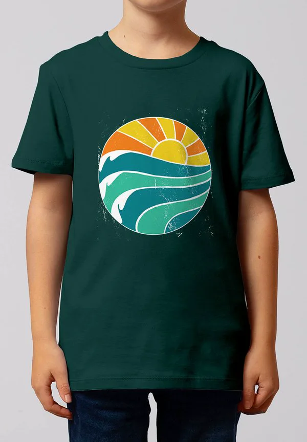 Футболка с принтом летнего солнца Watapparel, Glazed Green