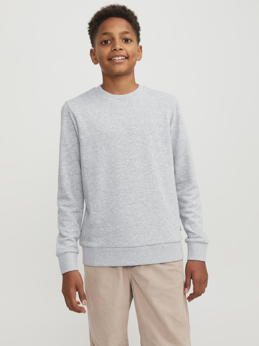 

Толстовка JJEBRADLEY CREW Jack & Jones Junior, цвет light grey melange