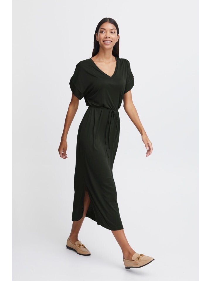 

Короткое платье b.young Maxikleid BYPIRENI DRESS 2 - 20814677 sommerliches Kleid mit Muster, цвет black denim