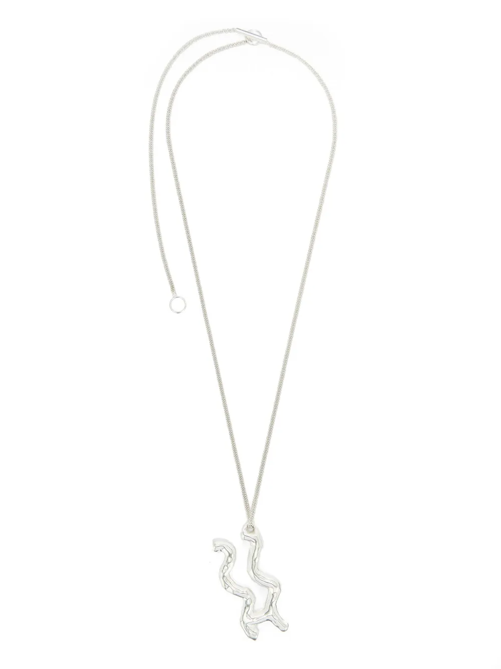 

Серебряное колье с подвеской JIL SANDER, серебяный