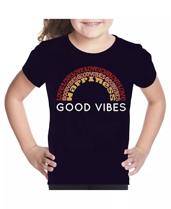 

Футболка с надписью Big Girl Word Art - Good Vibes LA Pop Art, черный