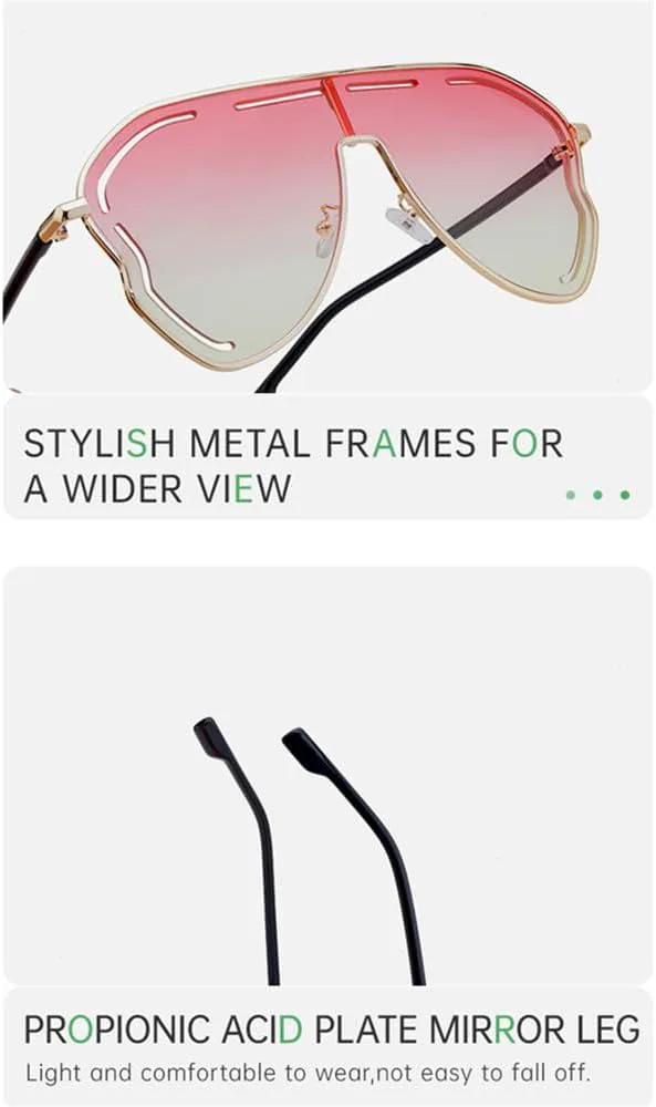 

Цельные солнцезащитные очки-щитки большого размера для женщин, специальные полые солнцезащитные очки для женщин, защита от ультрафиолета UV400 generic, 5