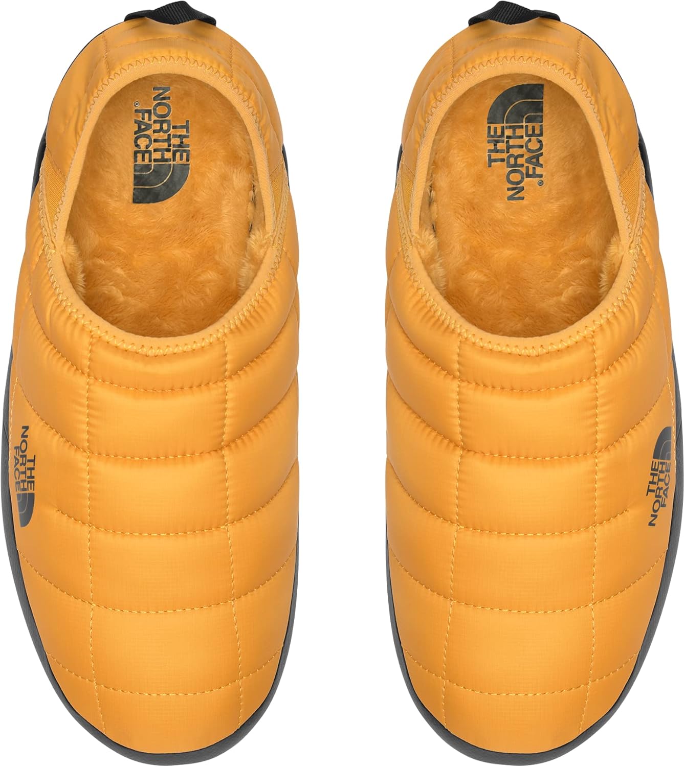 Мужские зимние ботинки THE NORTH FACE Thermoball Traction Mule V, С утеплителем и водоотталкивающей пропиткой, резиновая подошва, черный/золотой — фото 2
