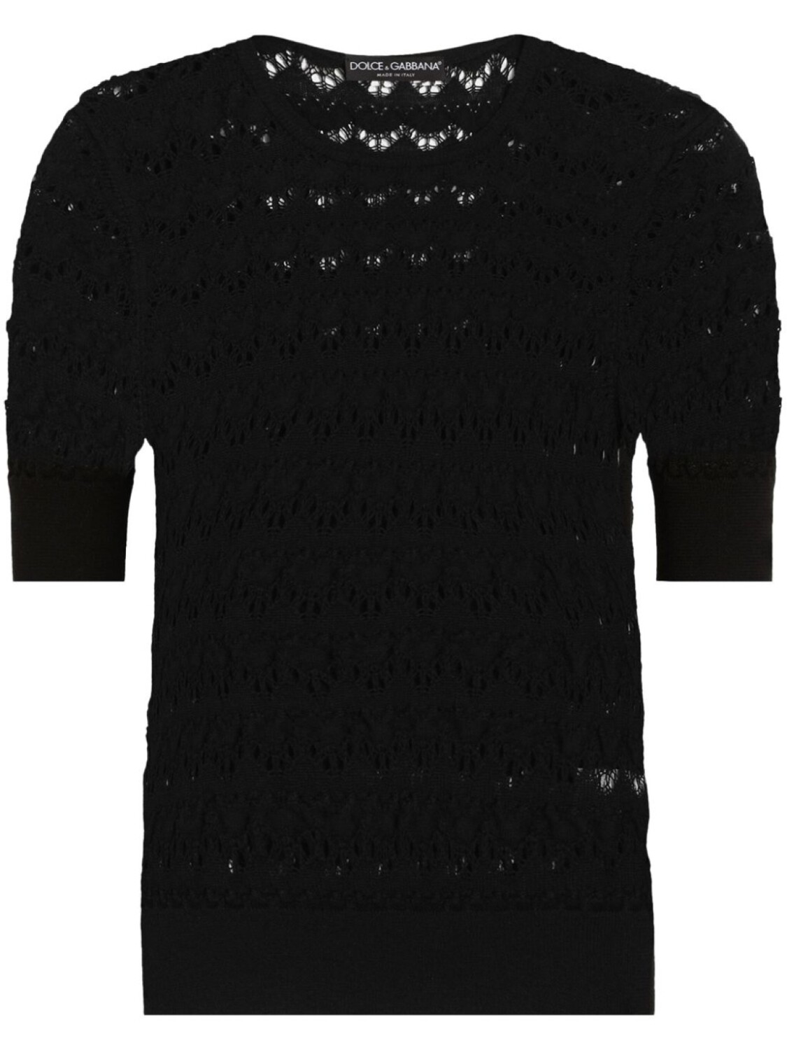 

Dolce & Gabbana футболка в технике кроше, черный