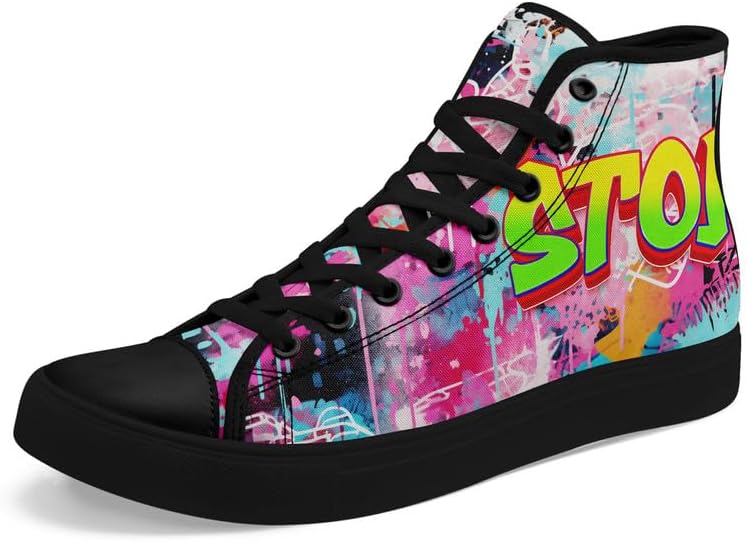 

Женские ультрафashion кеды на высокой подошве AWSOLE Yoga с принтом, унисекс, шнуровка, повседневная обувь для прогулок, тенниса и тренировок, черный