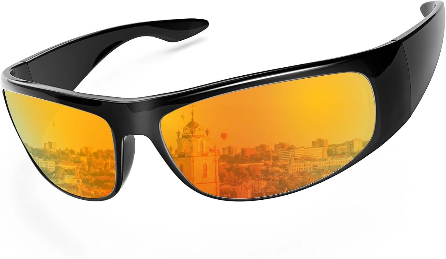 

Солнцезащитные очки WISTON с обтекаемой формой для мужчин и женщин, супертемные, для чувствительных глаз, защита UV400, модель W8005, Gloss Black/Red-polarized