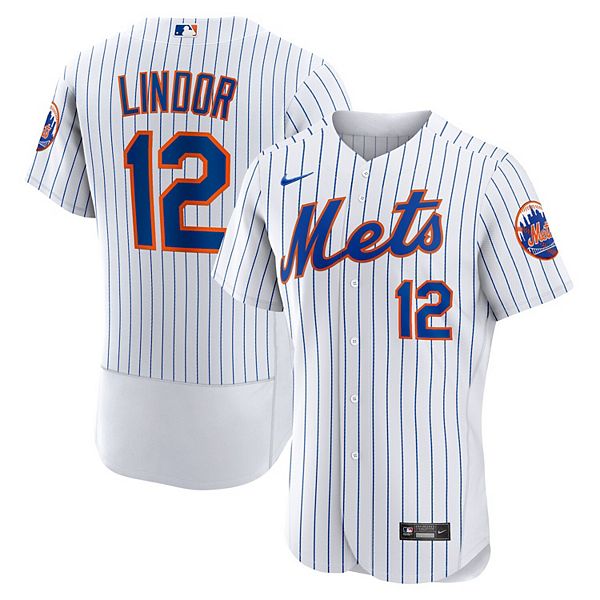 Мужская белая домашняя футболка игрока francisco lindor new york mets Nike — фото 2