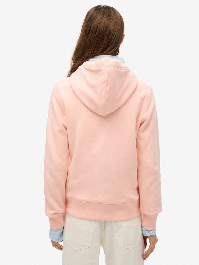 Толстовка на молнии с логотипом essential Superdry, цвет Pale Rose Pink — фото 2