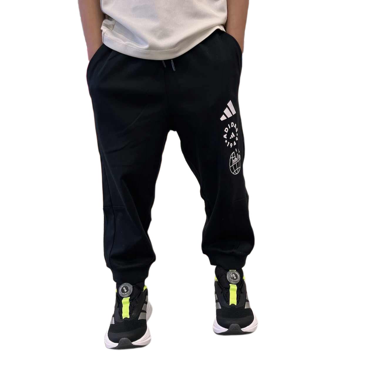 Adidas Детские вязаные спортивные штаны Black для детей 3-7 лет — фото 4
