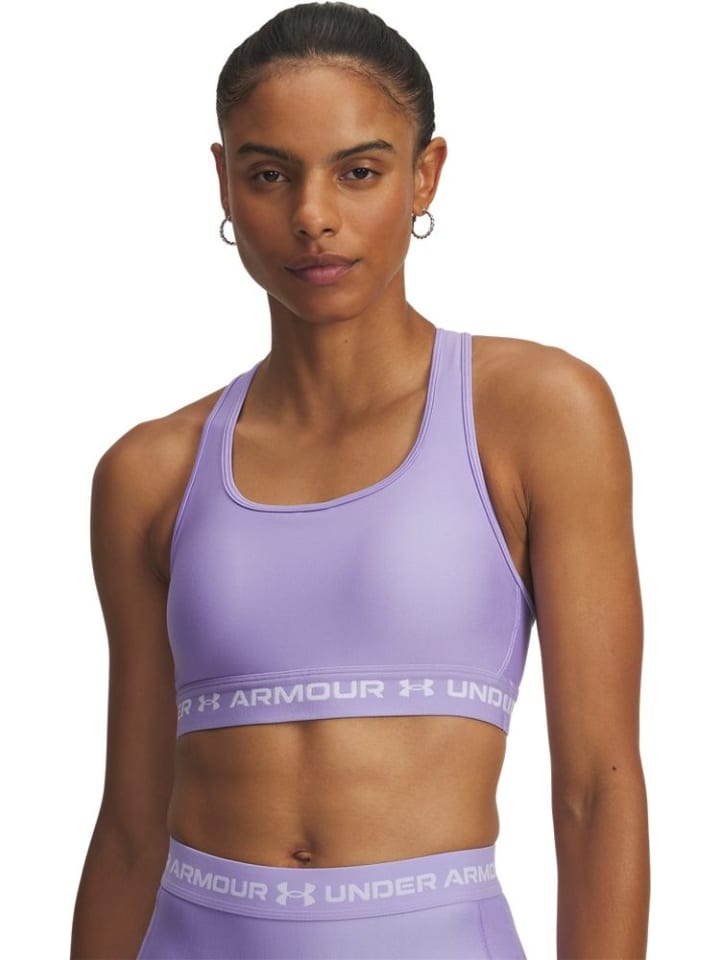 

Under Armour Спортивный бюстгальтер Crossback Mid Bra фиолетового цвета