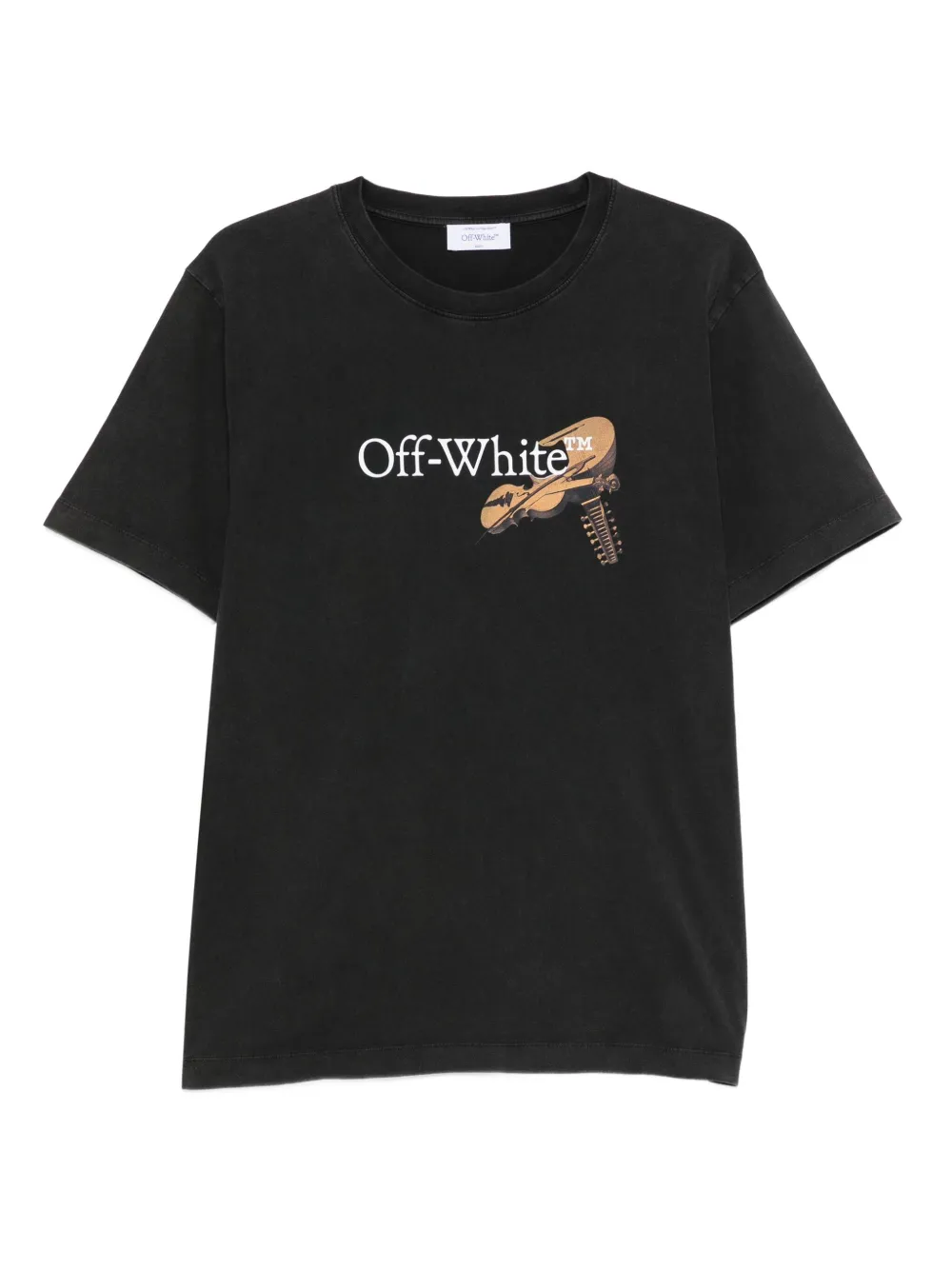 

Футболка с графичным принтом и логотипом OFF-WHITE, черный