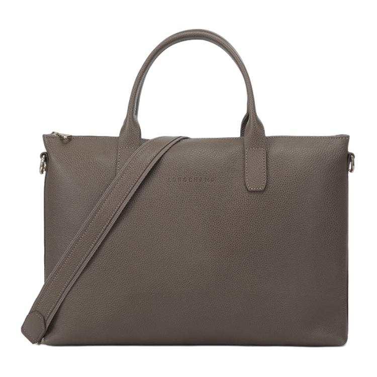 

LONGCHAMP Кожаная наплечная сумка через плечо унисекс мышиный серый