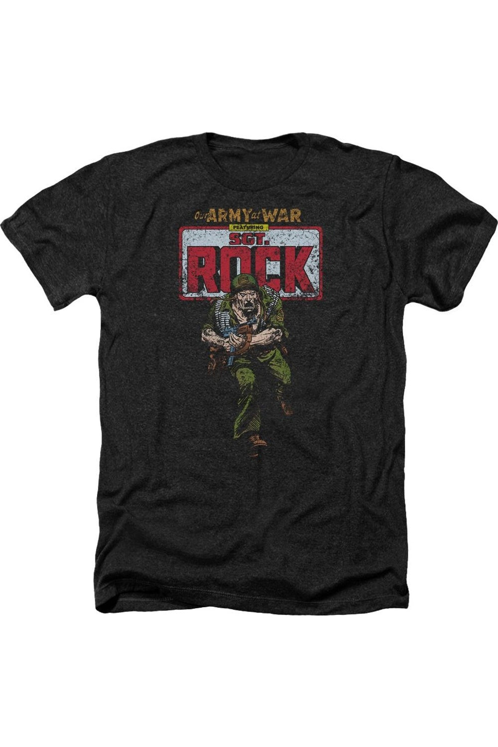

DC Comics Sgt Rock Adult Heather Tee / Футболка Gildan, черный