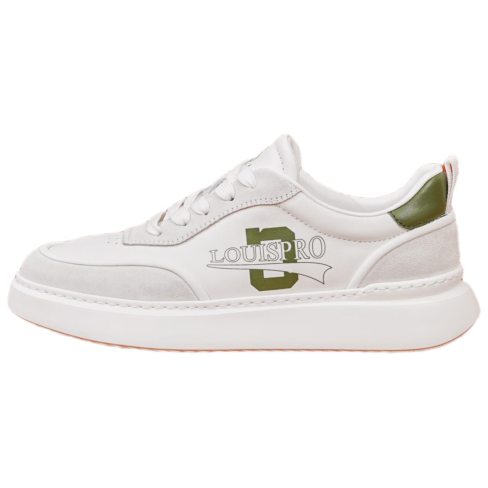 

Низкие повседневные туфли с износостойким покрытием для мужчин LOUISPRO, White Green