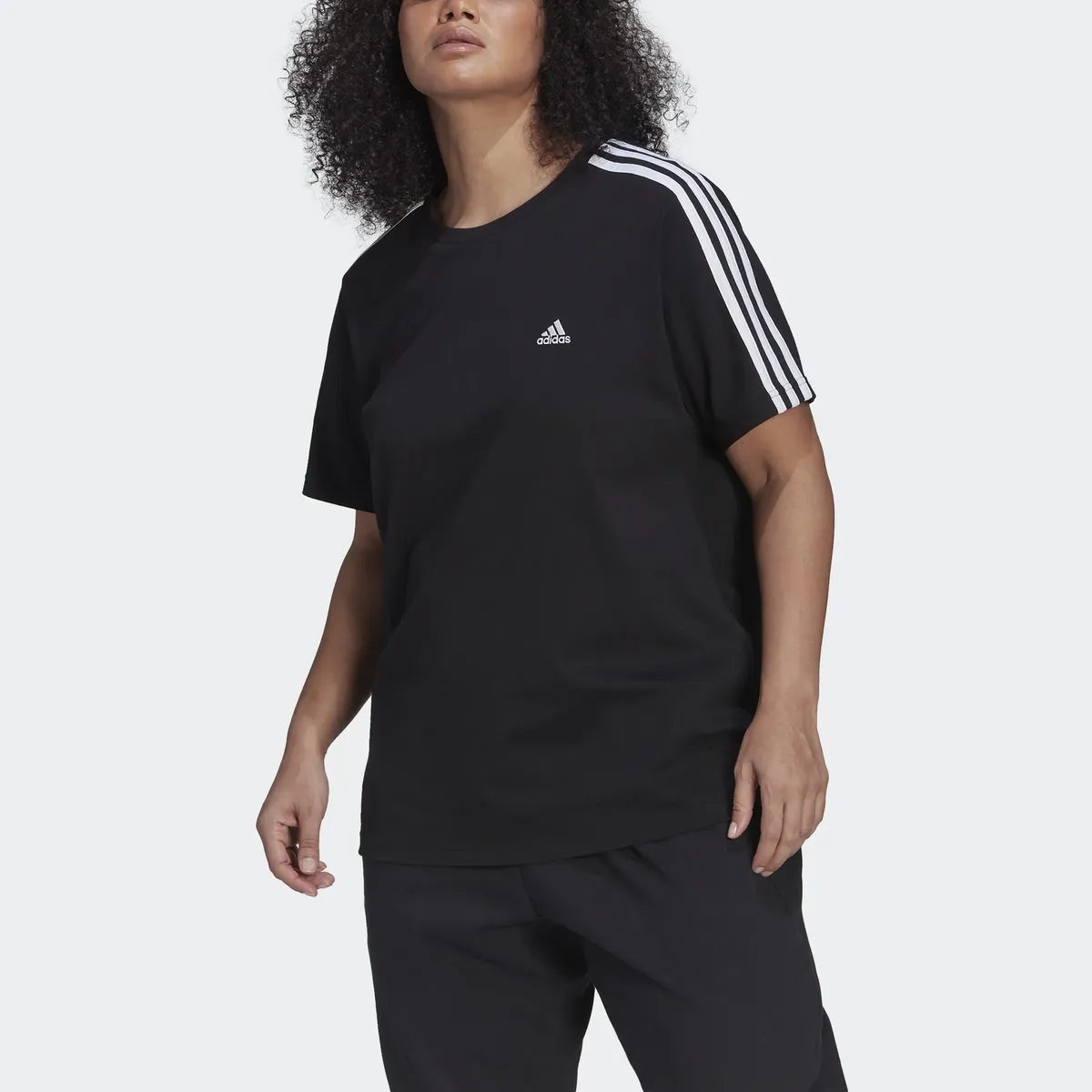 

Футболка Adidas Sportswear "ESSENTIALS SLIM 3-STRIPES – БОЛЬШИЕ РАЗМЕРЫ", белый
