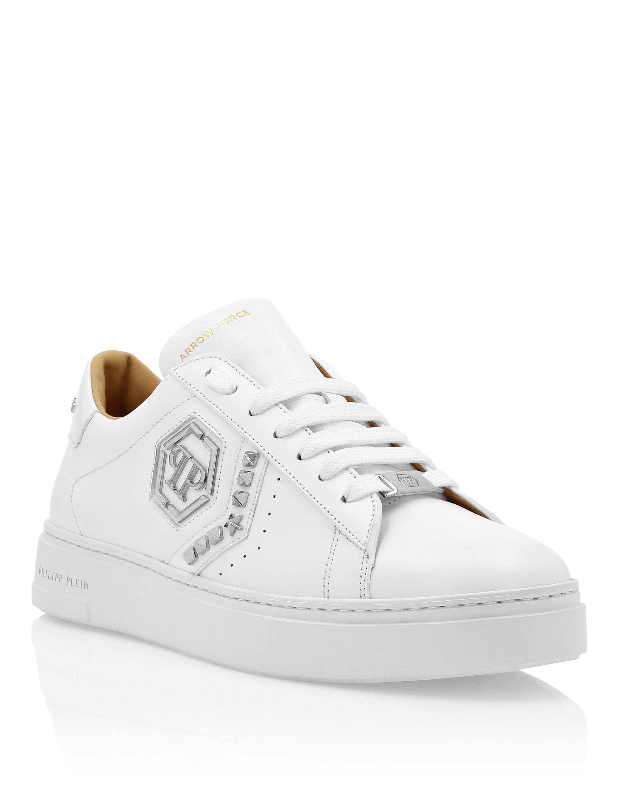 

Кожаные кроссовки Lo-Top Arrow Force PHILIPP PLEIN, белый