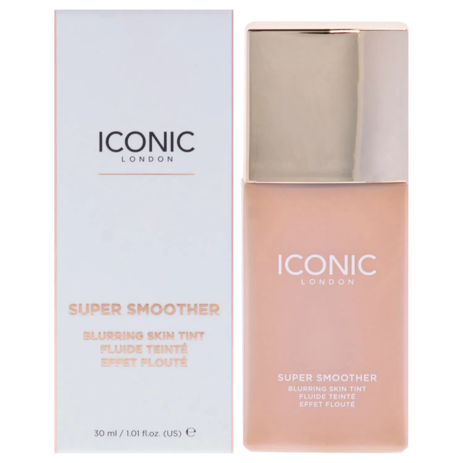 Супермягкий разглаживающий тональный крем для лица Super Smoother Blurring Skin Tint - Warm Medium от Iconic London для женщин - 30 мл (1.01 унции), коричневый