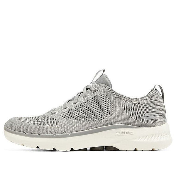 

Кроссовки go walk 6 shoes 'grey cream white' Skechers, серый