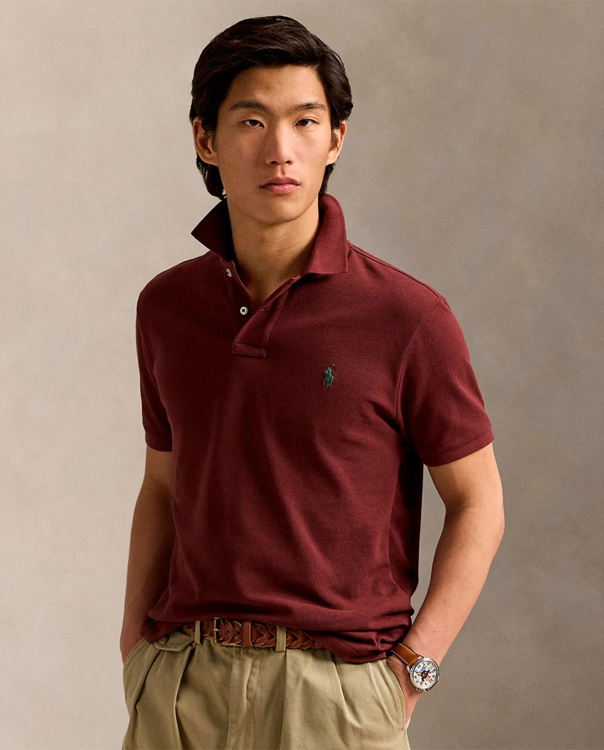 

Мужская поло из пике Regular fit Polo Ralph Lauren, красный