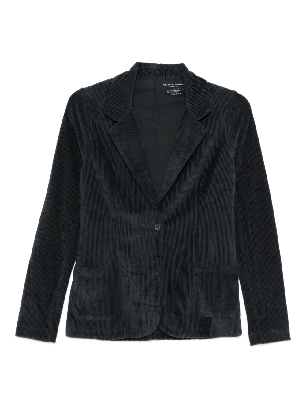 

Пиджак с застежкой на пуговицы и боковыми карманами Majestic Filatures, черный