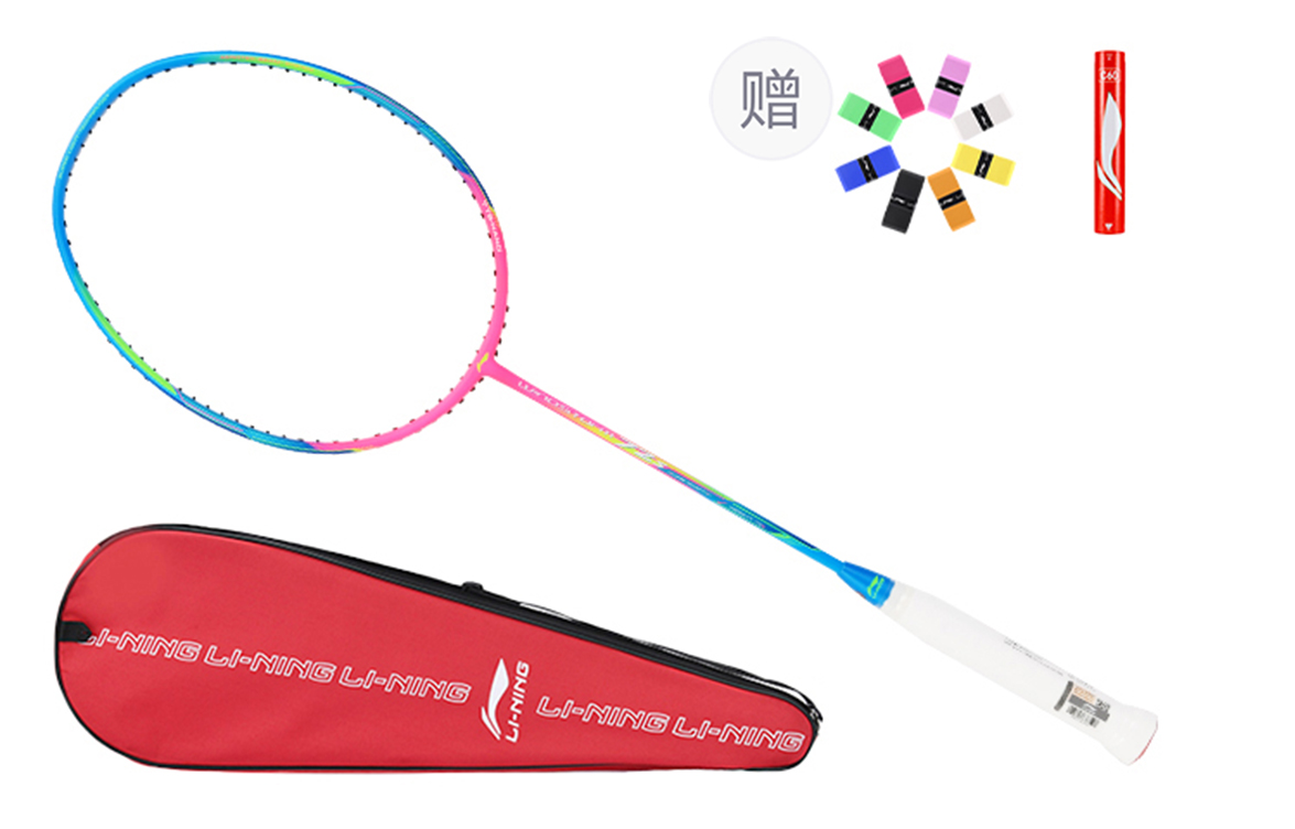 

LINING Storm WS72 карбоновая ракетка для бадминтона, тип контроля универсальный, защита, продвинутый уровень, 675 мм, Blue Pink