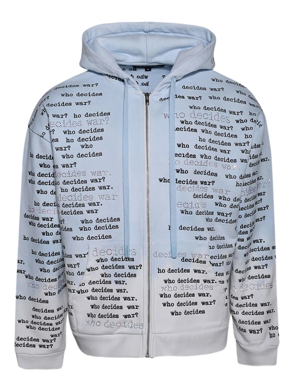 

Худи scripture на молнии Who Decides War, синий