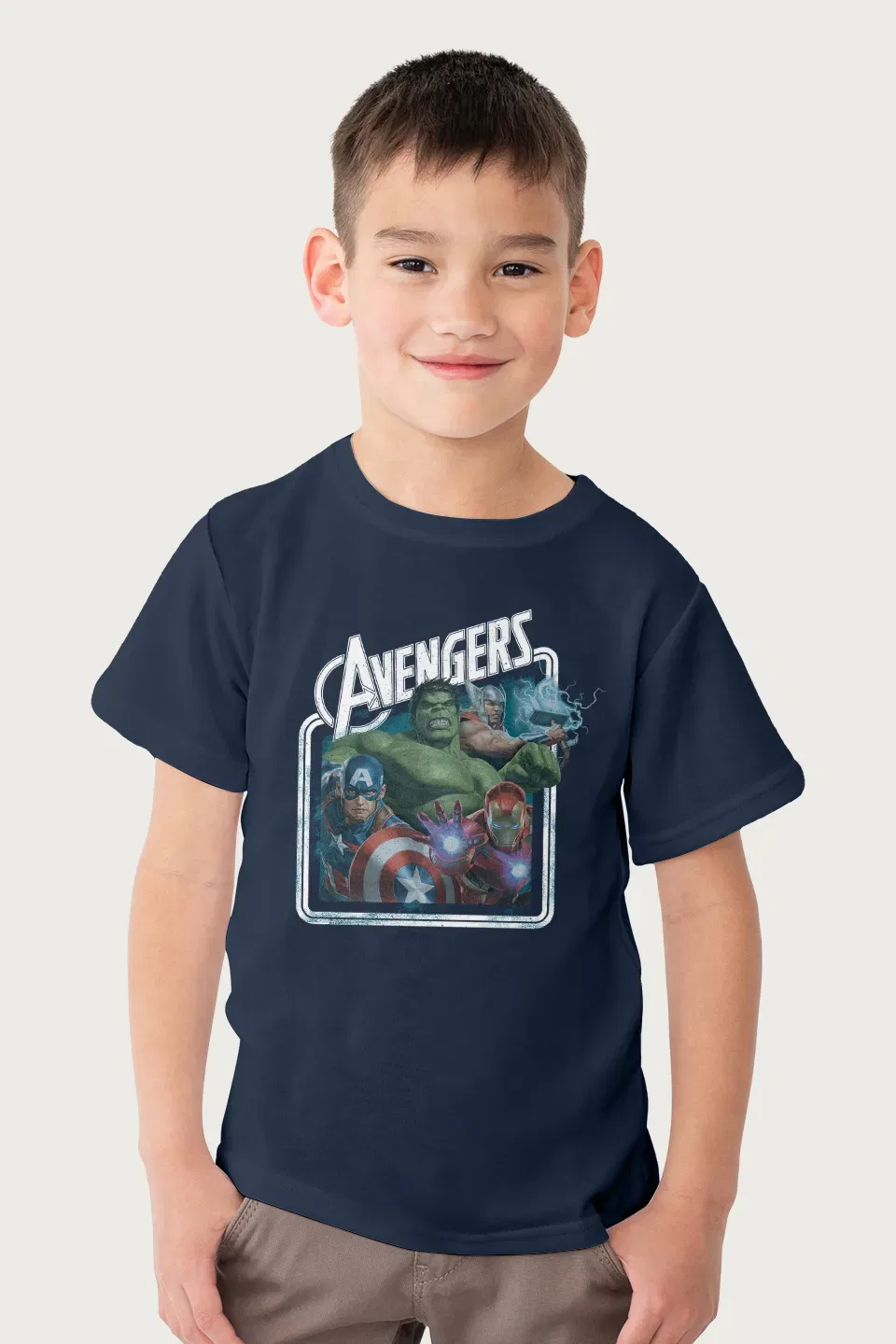 Футболка Marvel Avengers с принтом, темно-синий