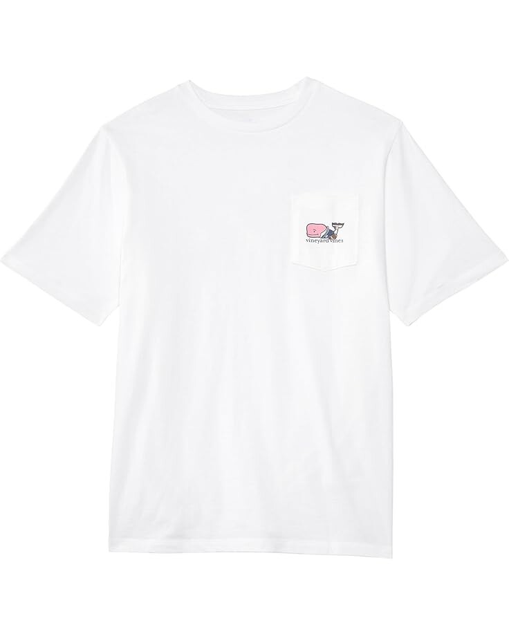 

Футболка Vineyard Vines Kids Football Whale Short Sleeve Tee, цвет White Cap