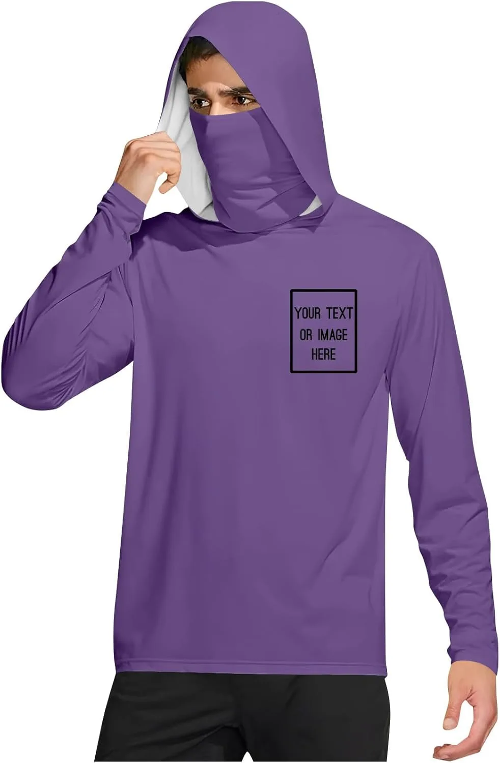 

Мужская толстовка с защитой от солнца UPF 50+ и маской для лица