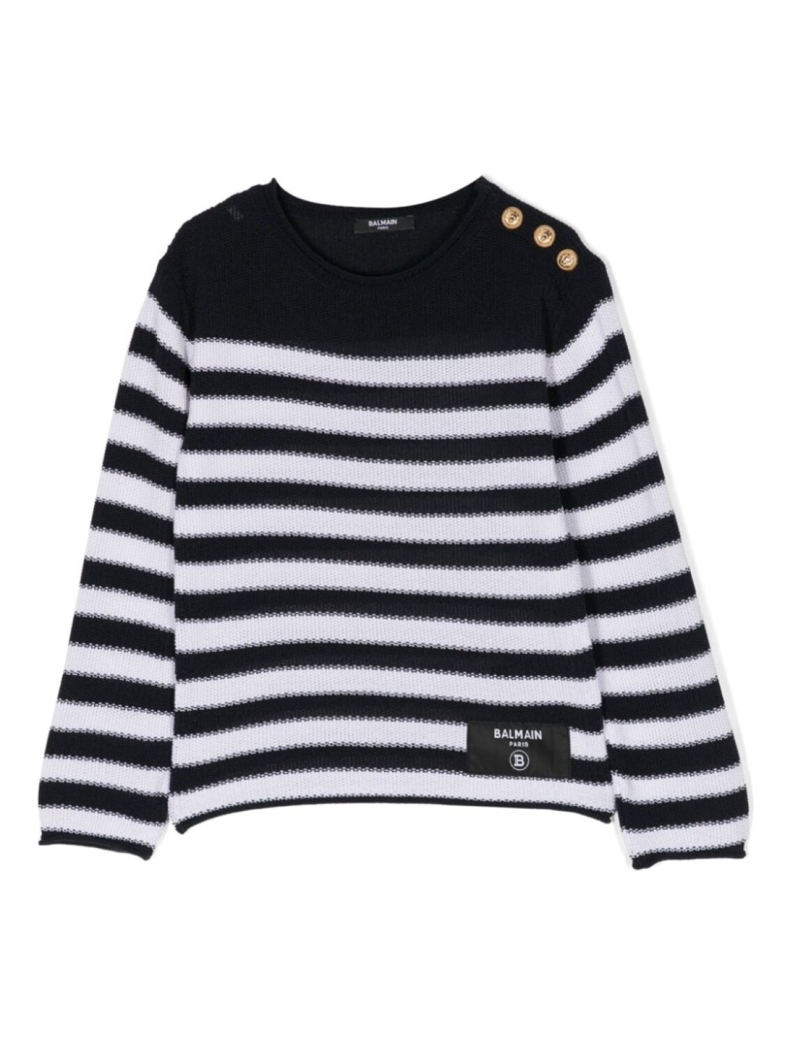

Balmain Kids джемпер в полоску, черный