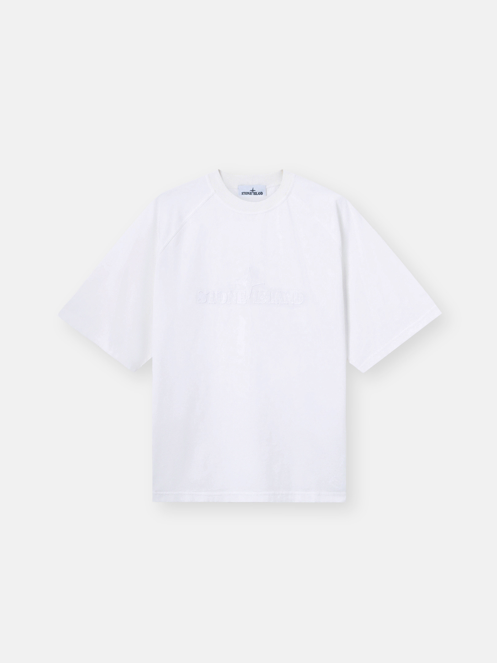

Футболка свободного кроя с короткими рукавами и вышитым логотипом Stone Island 2100005 COMBED ORGANIC COTTON JERSEY, белый