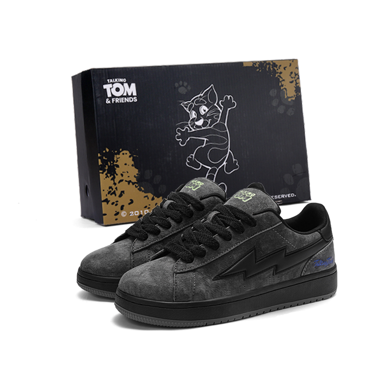 

Легкие низкие скейтбордные кроссовки Lightning Vengeance Storm с противоскользящим и износостойким покрытием, унисекс Talking Tom, черный серый