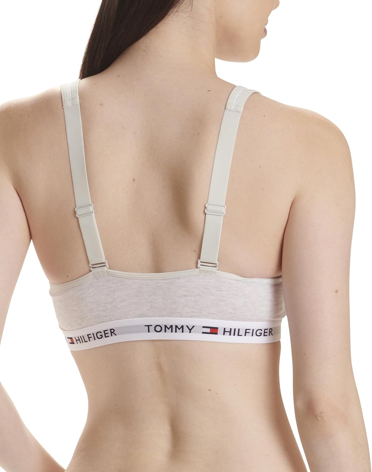 Женский бюстгальтер-бралетт Tommy Hilfiger Light Lift Classic из хлопка, Ice Grey Heather — фото 3