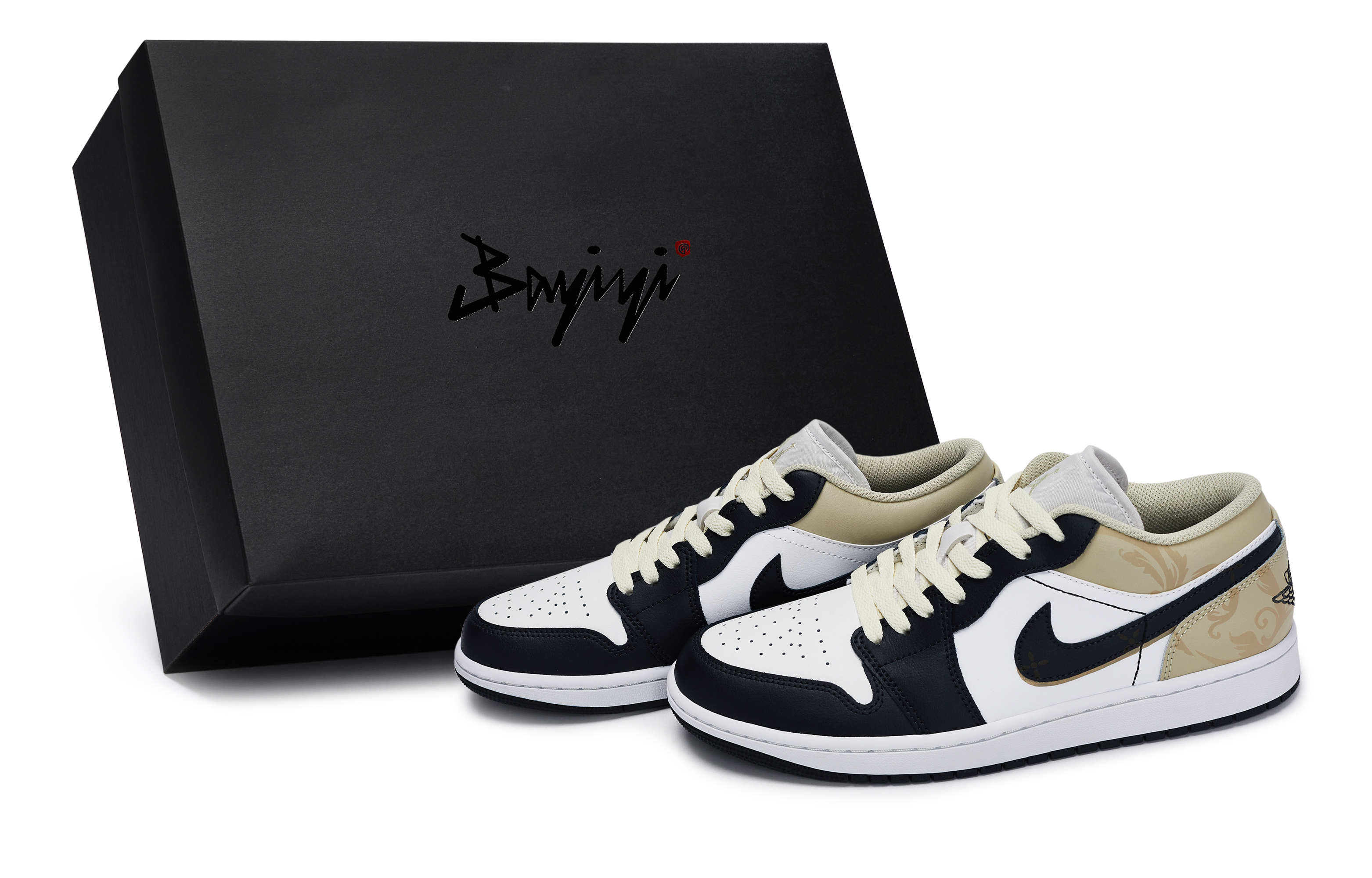 

Jordan Баскетбольные кроссовки Air 1 Vintage, низкие, мужские, цвет: черный/белый/коричневый