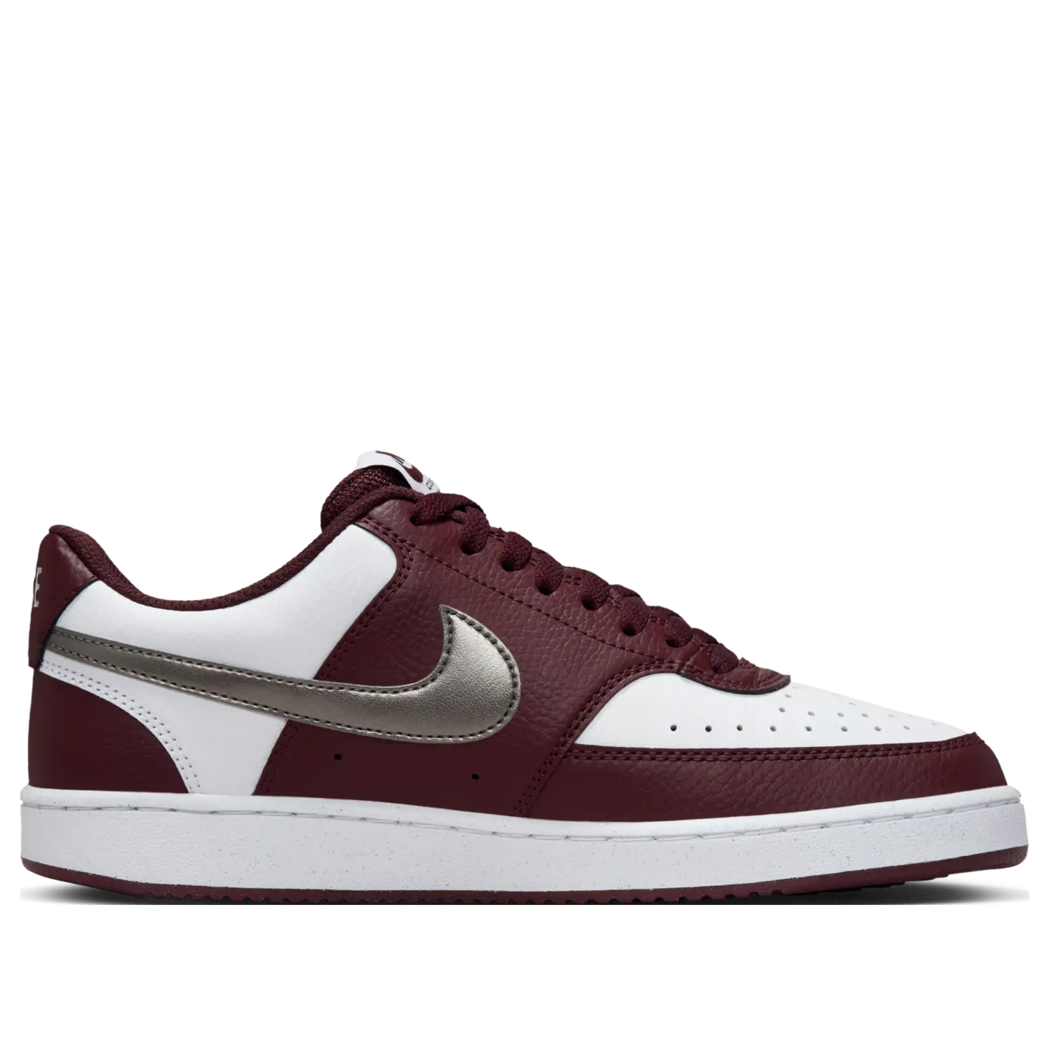 Кроссовки (WMNS) Nike Court Vision Low 'White Metallic Pewter Burgundy' — фото 2