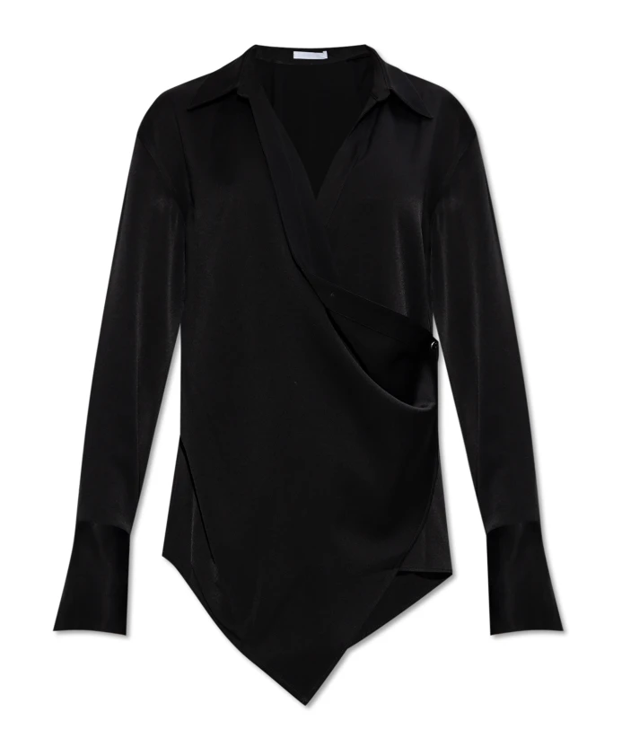 

Рубашка с запахом Helmut Lang, черный