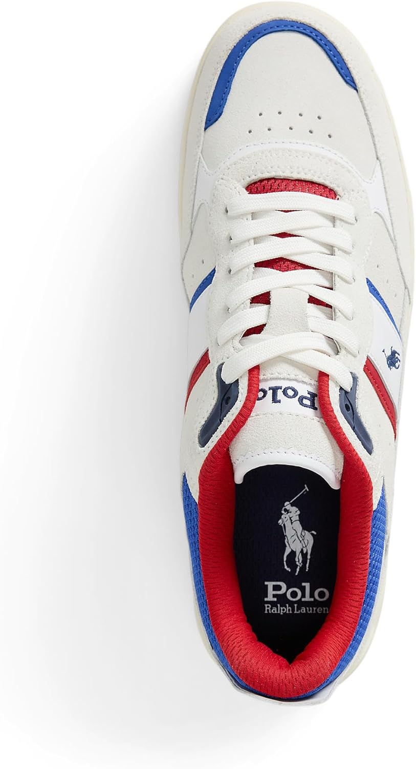 Кроссовки Polo Ralph Lauren Mens Master Sport 125, Bianco/Royal/Red — фото 4