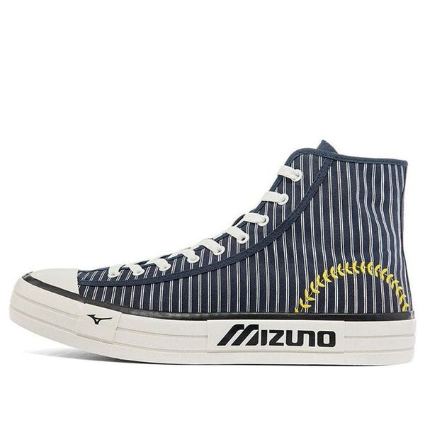 

Кроссовки courts high top canvas 'navy stripes' Mizuno, синий