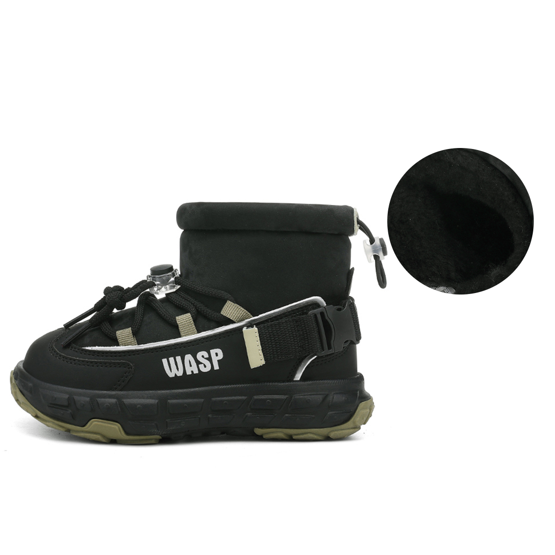 Непромокаемые детские ботинки Slip-Resistant с легкой амортизацией BIG WASP, черный — фото 3