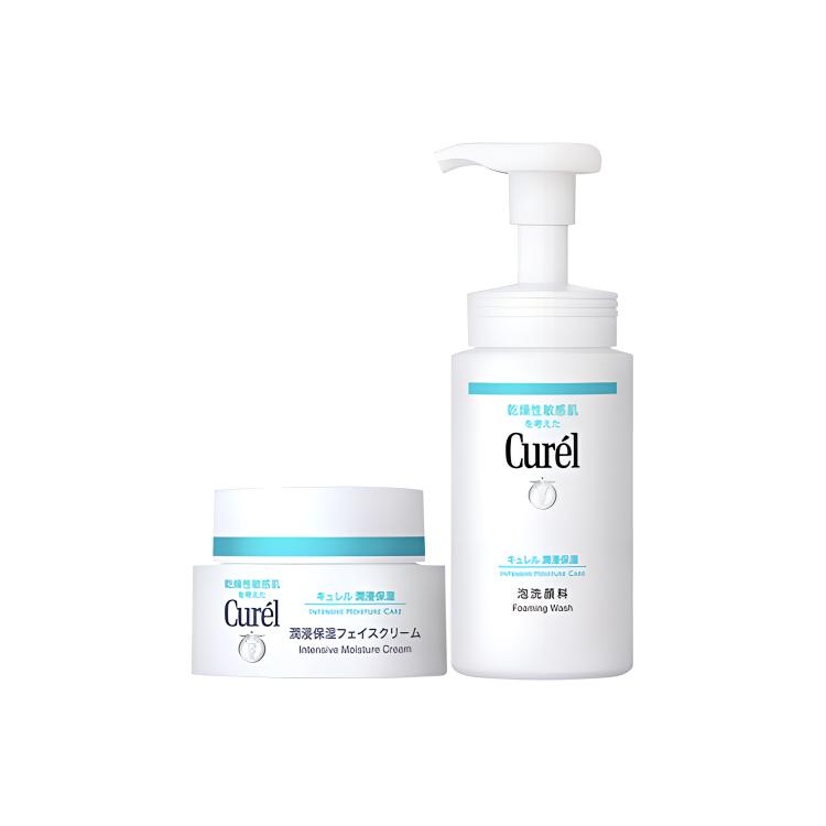 

Набор для ухода за кожей KERUN увлажняющий очищающий гель 150мл+крем 40г Curél