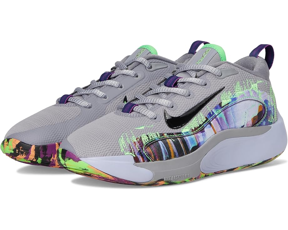 

Детские баскетбольные кроссовки Nike Isofly (Little Kid/Big Kid) Nike Kids, Cement Grey/Green Strike/Black