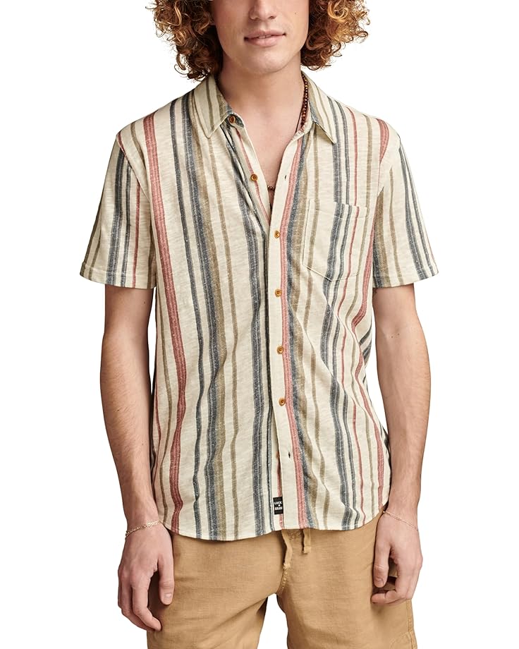 

Рубашка Lucky Brand Linen Button Down Shirt, разноцветный