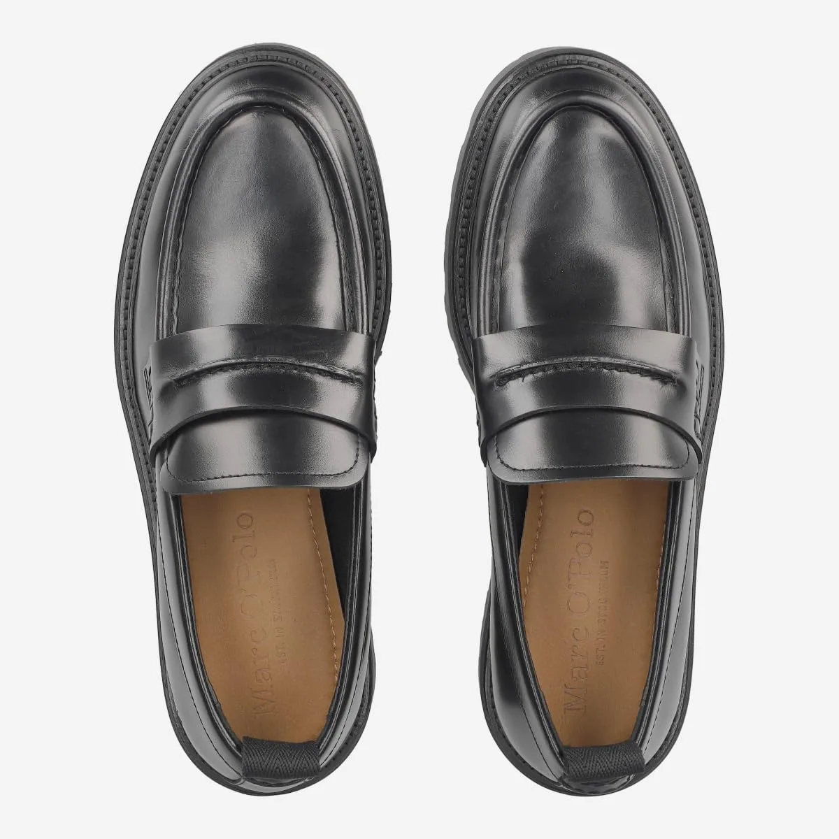 Мужские лоферы Marc O' Polo Phil 2E из черной гладкой кожи Marc O'Polo — фото 3