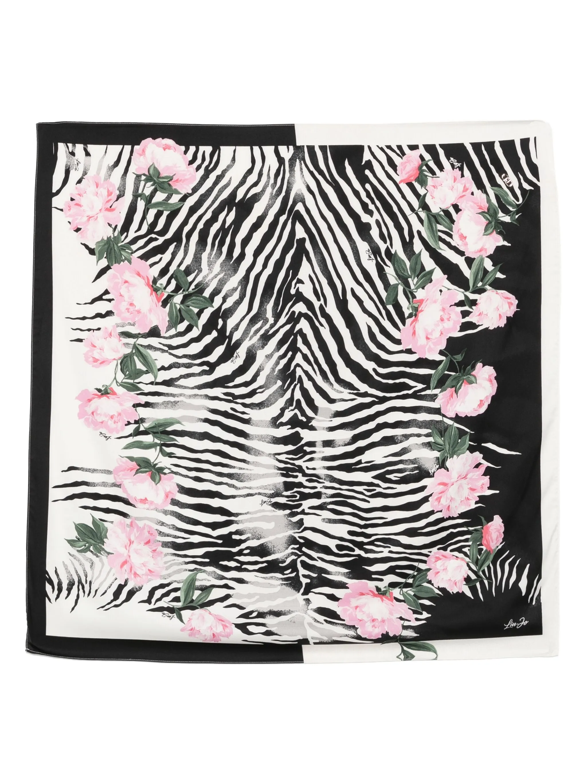 

Шарф с зебровым принтом Liu Jo, черный