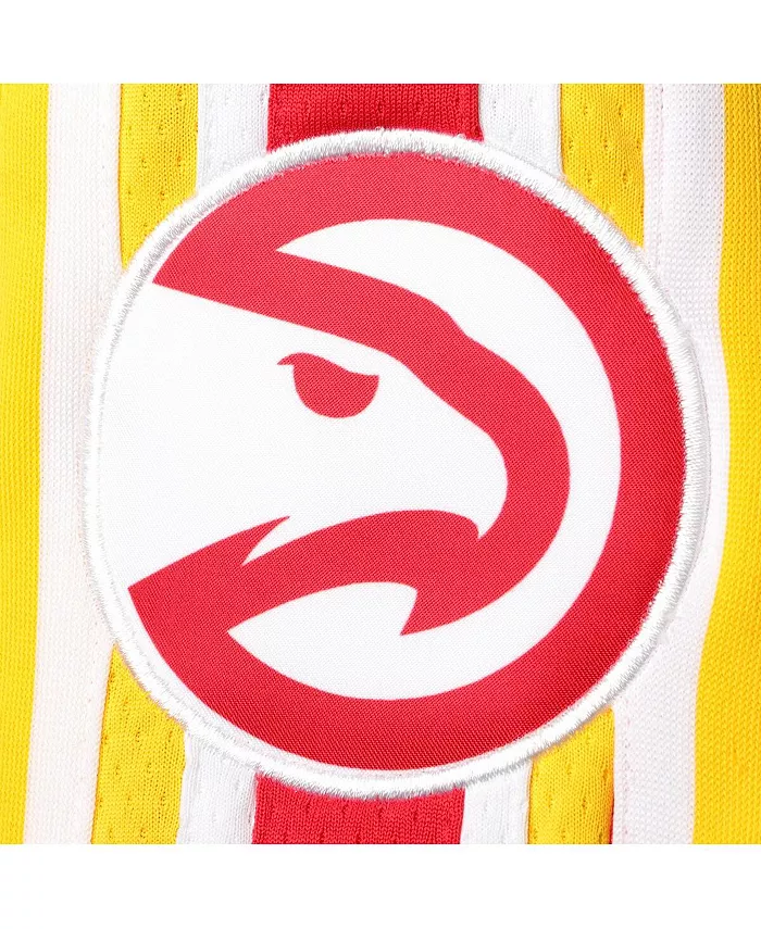 Мужские шорты Atlanta Hawks 2020/21 Association Edition Performance Swingman красного и золотого цветов Nike — фото 3