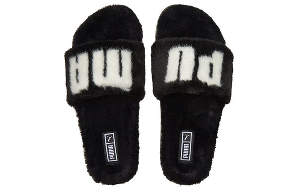 Тапочки leadcat 2.0 fuzz 'black white' Puma, черный — фото 4