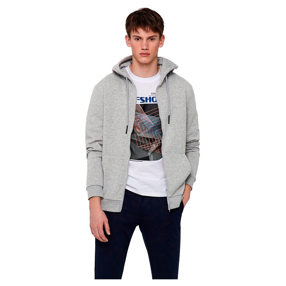 

Толстовка Only & Sons Ceres Life Full Zip, серый