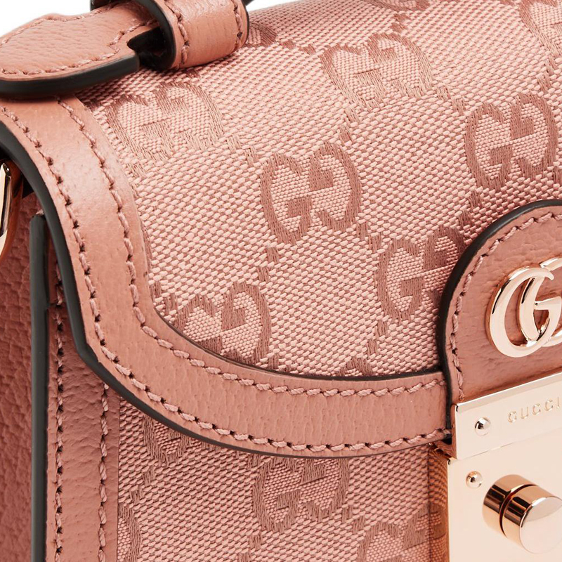 Женская плечевая сумка GUCCI Ophidia из канваса с кожаными деталями — фото 3