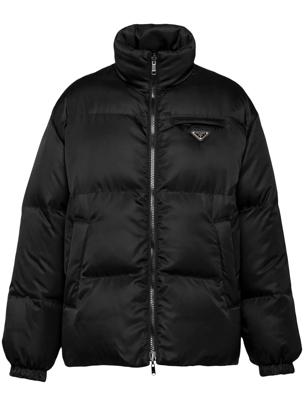 

Пуховик Re-Nylon средней длины Prada, черный
