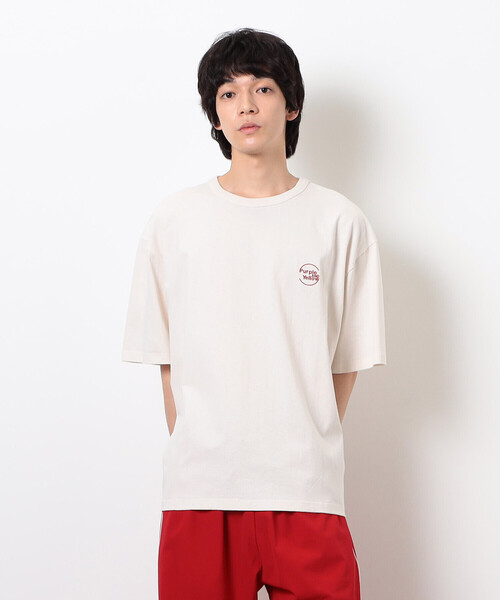 

Футболка с коротким рукавом, с вышитым логотипом Purple&Yellow, цвет слоновая кость